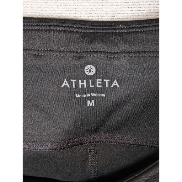 NWT Athleta Women’s Leggings Sketch Sonar Black Strip 7/8 Red White Blue Size M - Picture 12 of 16